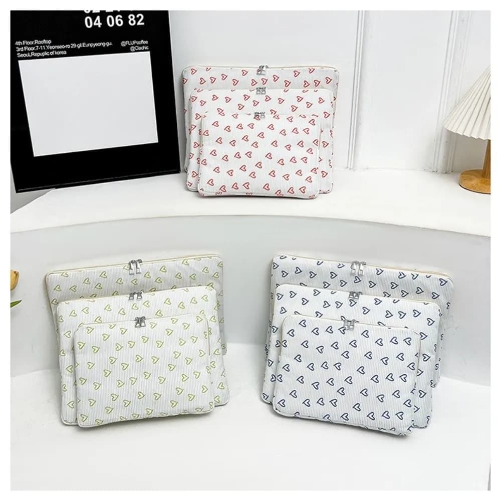 Nuova Custodia per Laptop in Corduroy con Design Stampato, Stile Dolce, Leggera e Antiurto, per Tablet e Viaggi