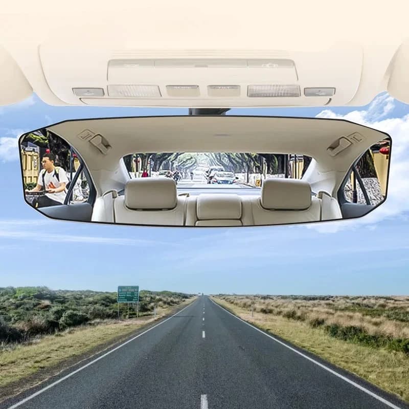 Specchietti Retrovisori per Auto, Specchio Convesso Grandangolare Antiabbagliamento per Visione Ampia, Monitor Ausiliario