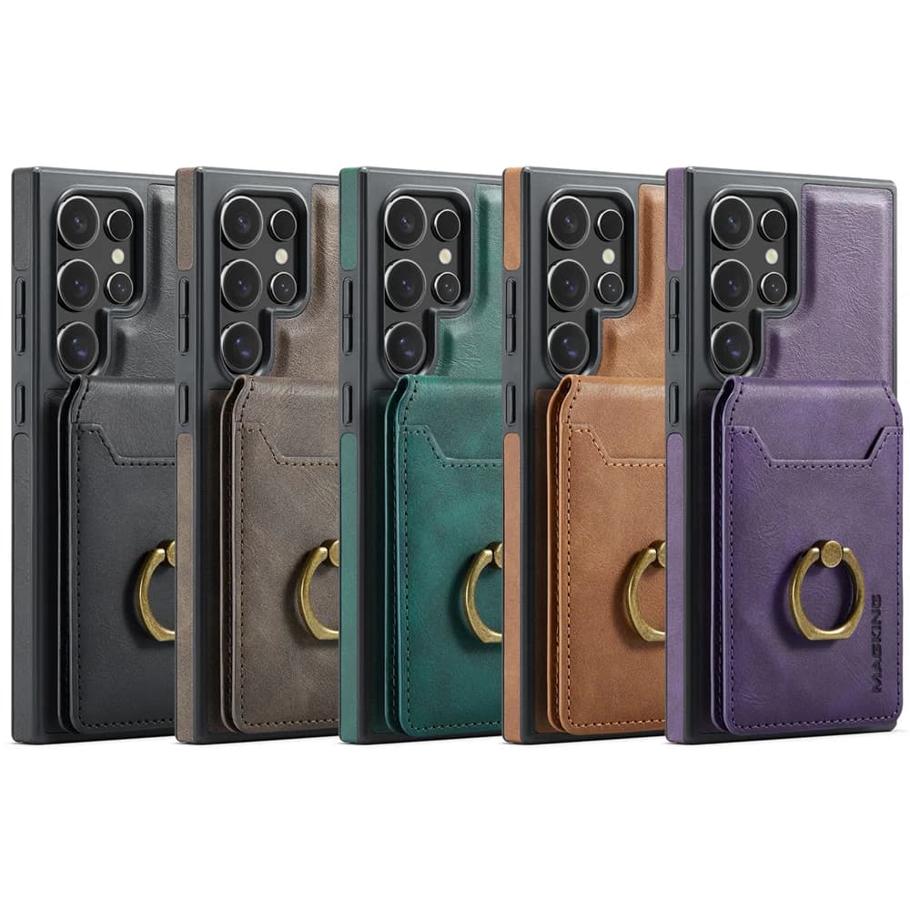 Custodia a Portafoglio Staccabile per Samsung Galaxy S26 S25 S24 S23 Ultra Plus con Blocco RFID, Porta Carte in Pelle PU, Cover Magnetica Premium