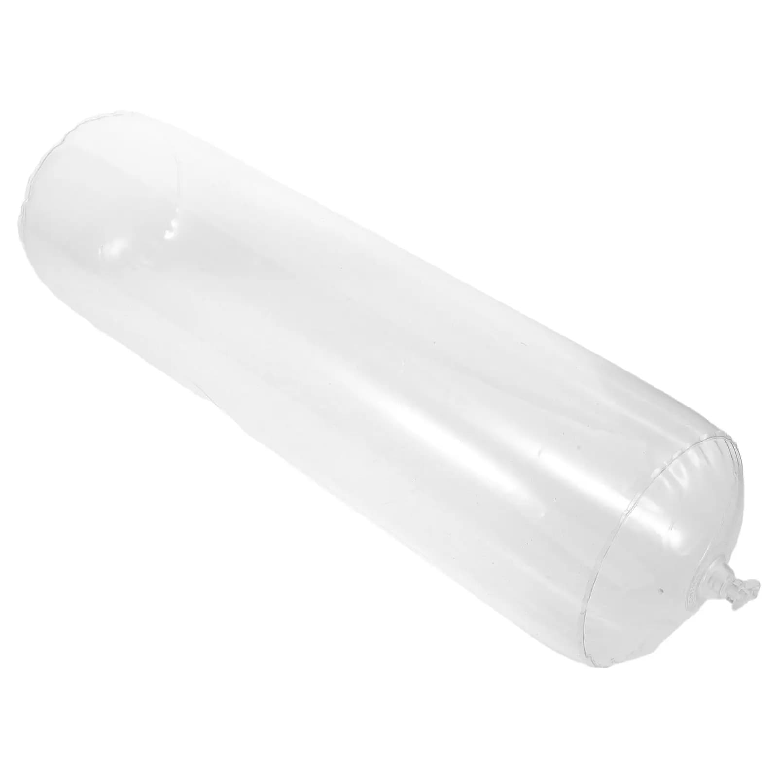 Travel Inflatable Cylinder Pillow Lightweight Transparent Blow Up Bolster Neck Back Support Camp Sleeping Inflatable Cushion