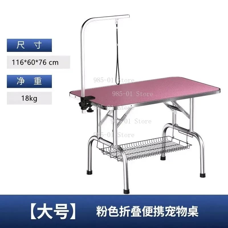 Stainless Steel Folding Pet Grooming Table Portable Non-slip for Dog