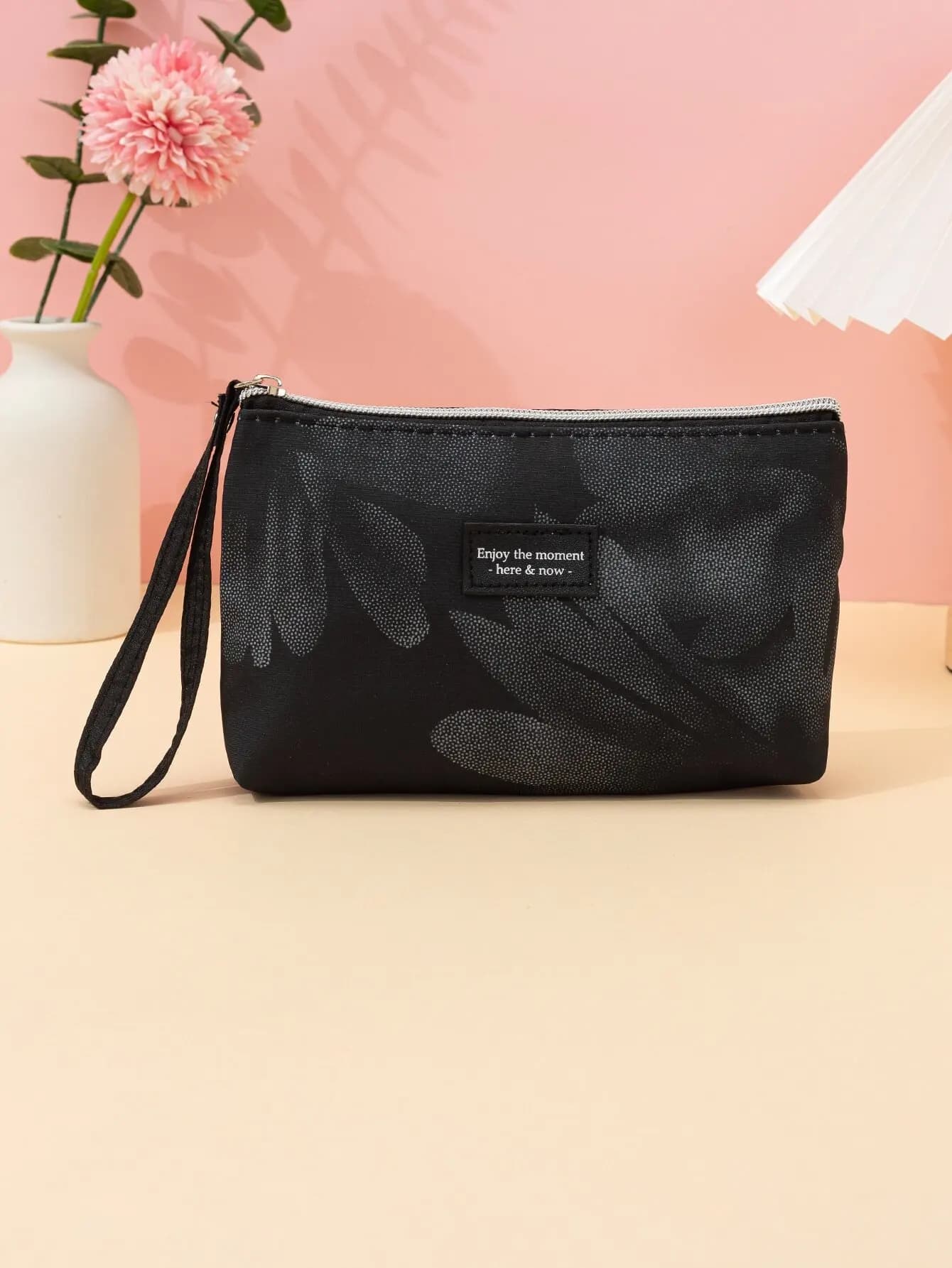 1 piece soft fabric portable makeup bag, lipstick brush organizer case, daily travel cosmetic bag