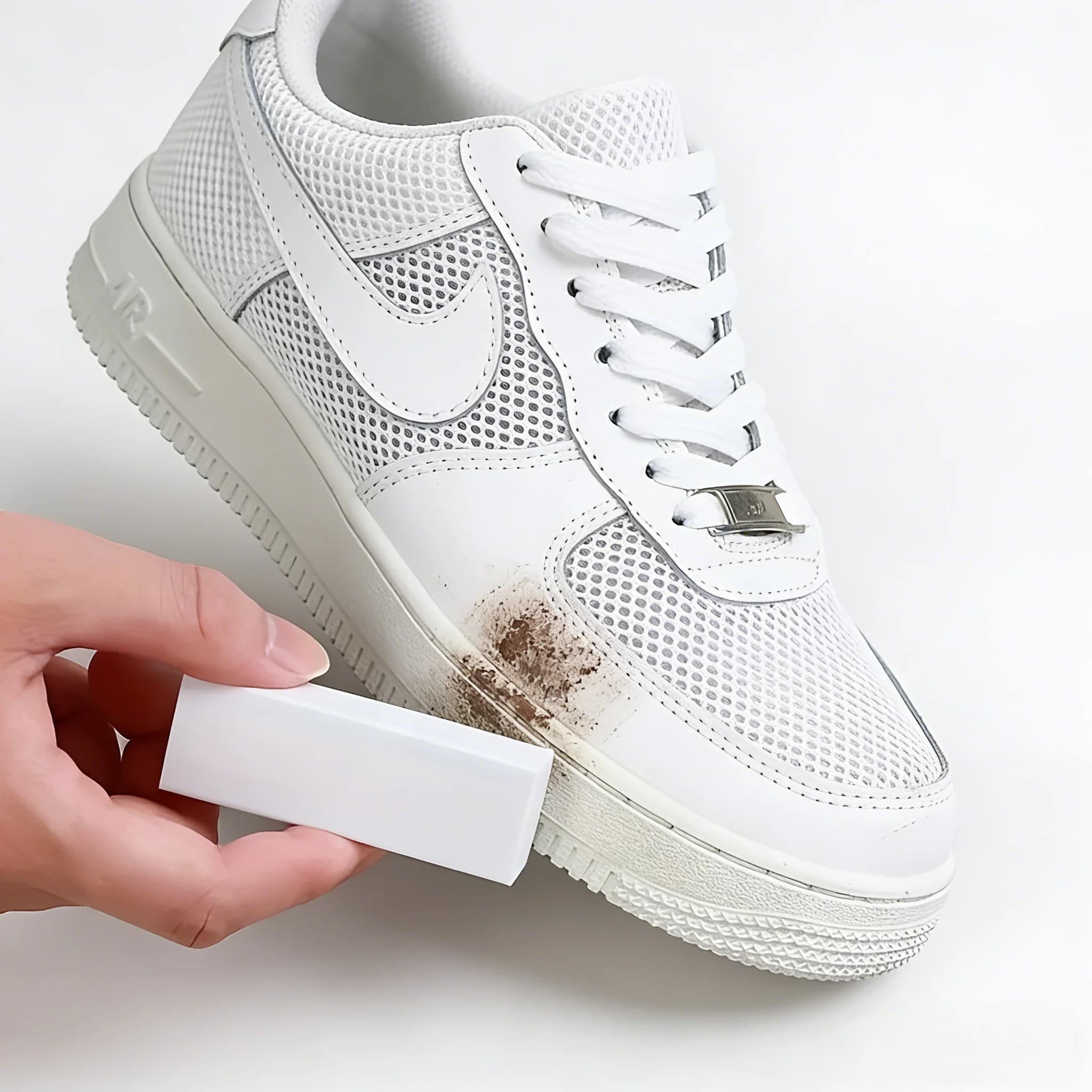 1 piece of cleansing rubber for leather and suede shoes – TPE waterless decontamination tool for portable care of sneakers and boots