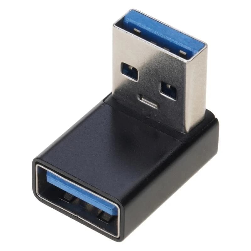Adattatore USB 3.0 connettore accoppiatore maschio-femmina ad angolo retto di 90 gradi per convertitore di estensione per caricabatterie USB per PC portatile