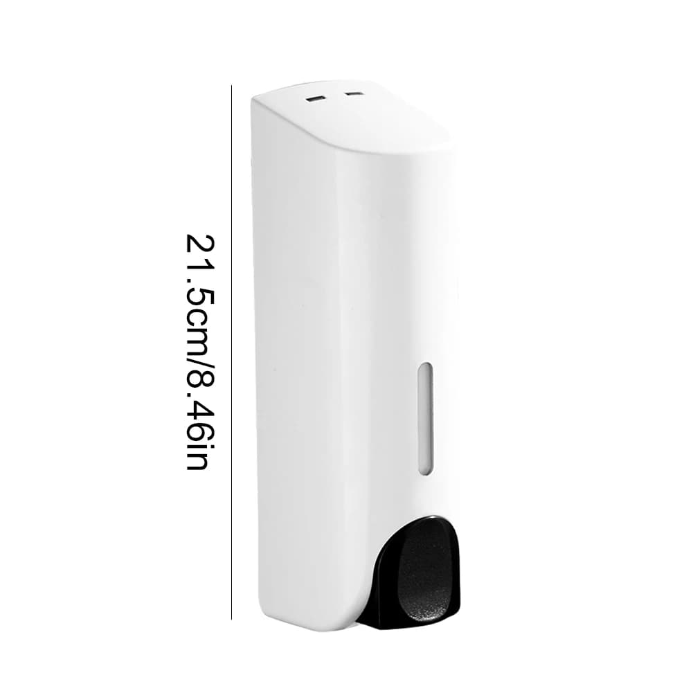 Dispenser per doccia e lozione da 350 ml, contenitore impermeabile per shampoo e gel doccia, montaggio a parete con finestra trasparente per casa, hotel, ristorante