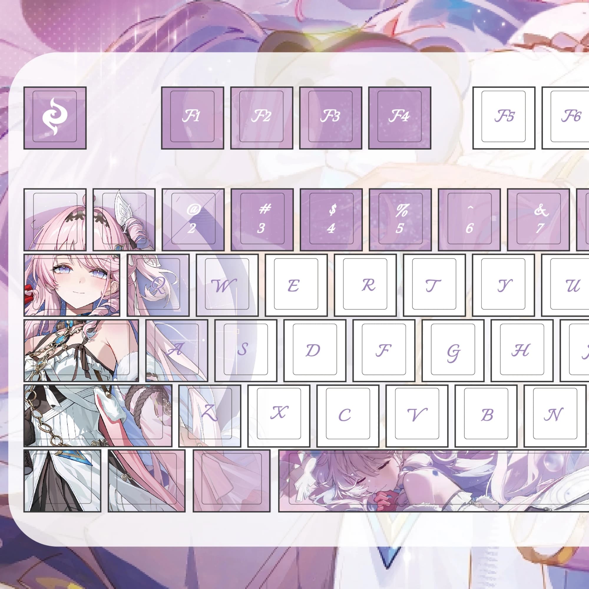 MAIMOOO Wuthering Waves Denia Keycaps PBT Custom Cherry Profile ダーニャ Cartoon Anime Game Keycap per tastiera meccanica, regali