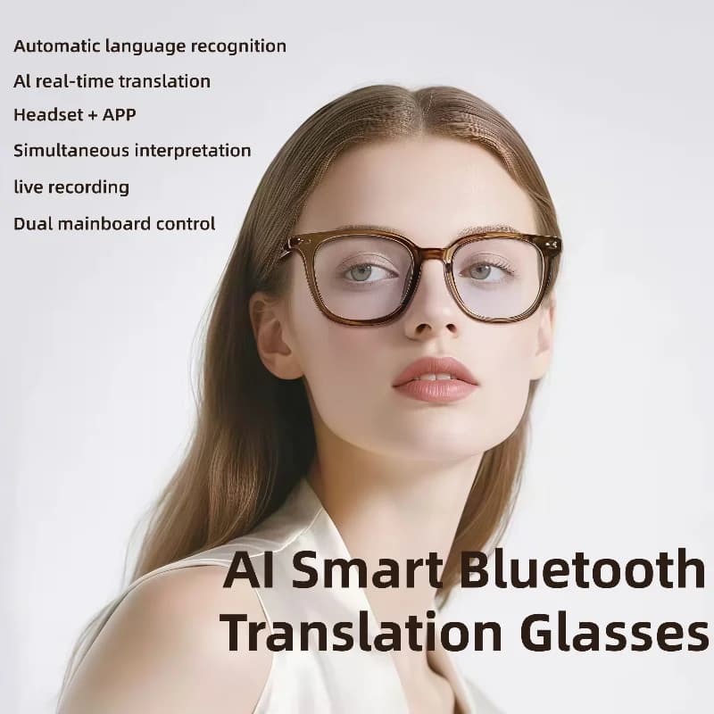 GS07 new 110mAh smart glasses with over 100 languages, translation, Bluetooth calls, music player, AI Chat Sunglasses