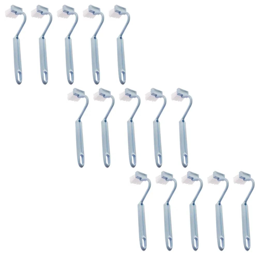 Set di 15 Spazzole per WC in Plastica, Design Curvo a S, Manico Lungo con Impugnatura Antiscivolo, Efficace per Rimuovere le Macchie Ostinate, per Bagno e Hotel