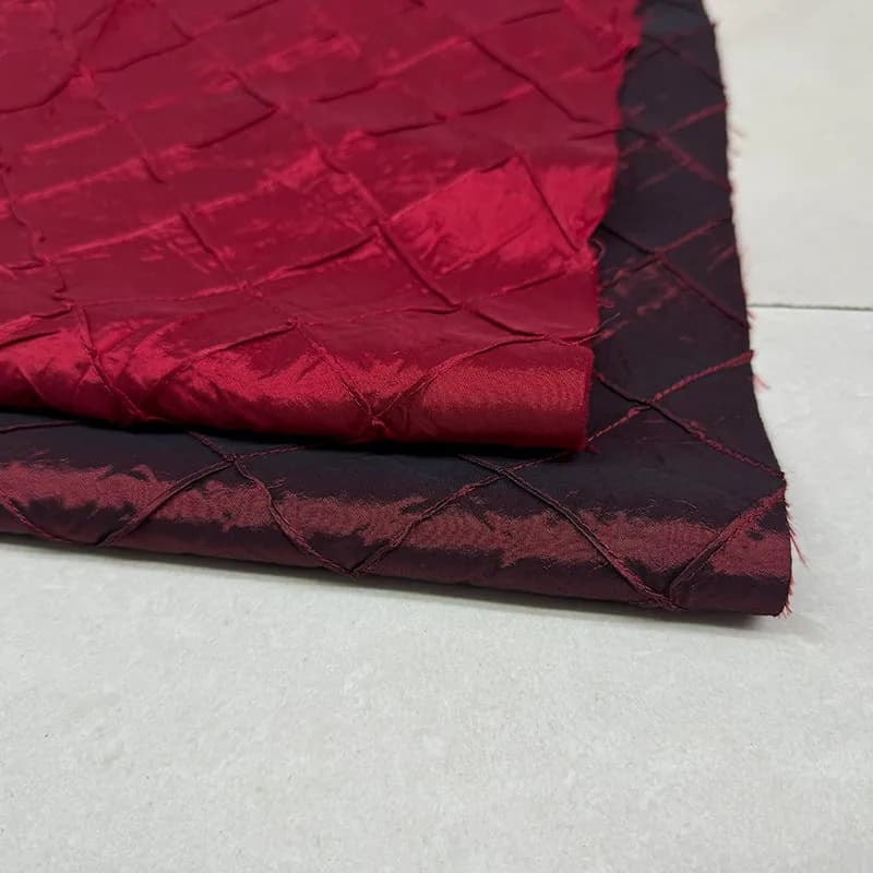Embroidery Jacquard Fabric Red Spring Trench Coat Curtain Tablecloth Fashion Handmade DIY Home Craft Material Breathable Textile