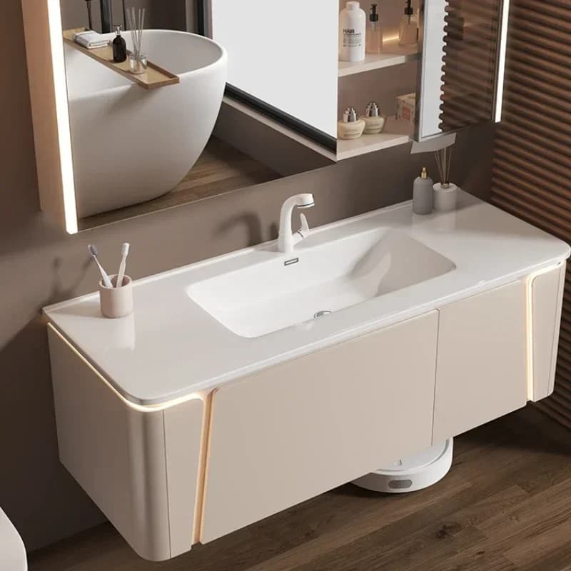 Mobili da bagno per armadietto piccolo sopra la mensola del WC Trucco mobile con armadietti a specchio Tendance Articoli Gabinete per la casa