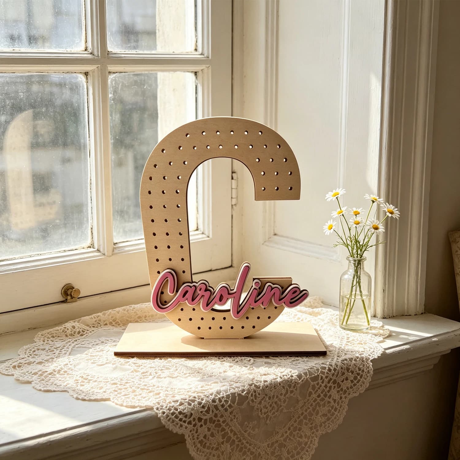 1pc Custom Korean style Wood Earring Holder: Wooden Jewelry Organizer,Birthday Wedding Party Decoration Gifts for Girlfriend