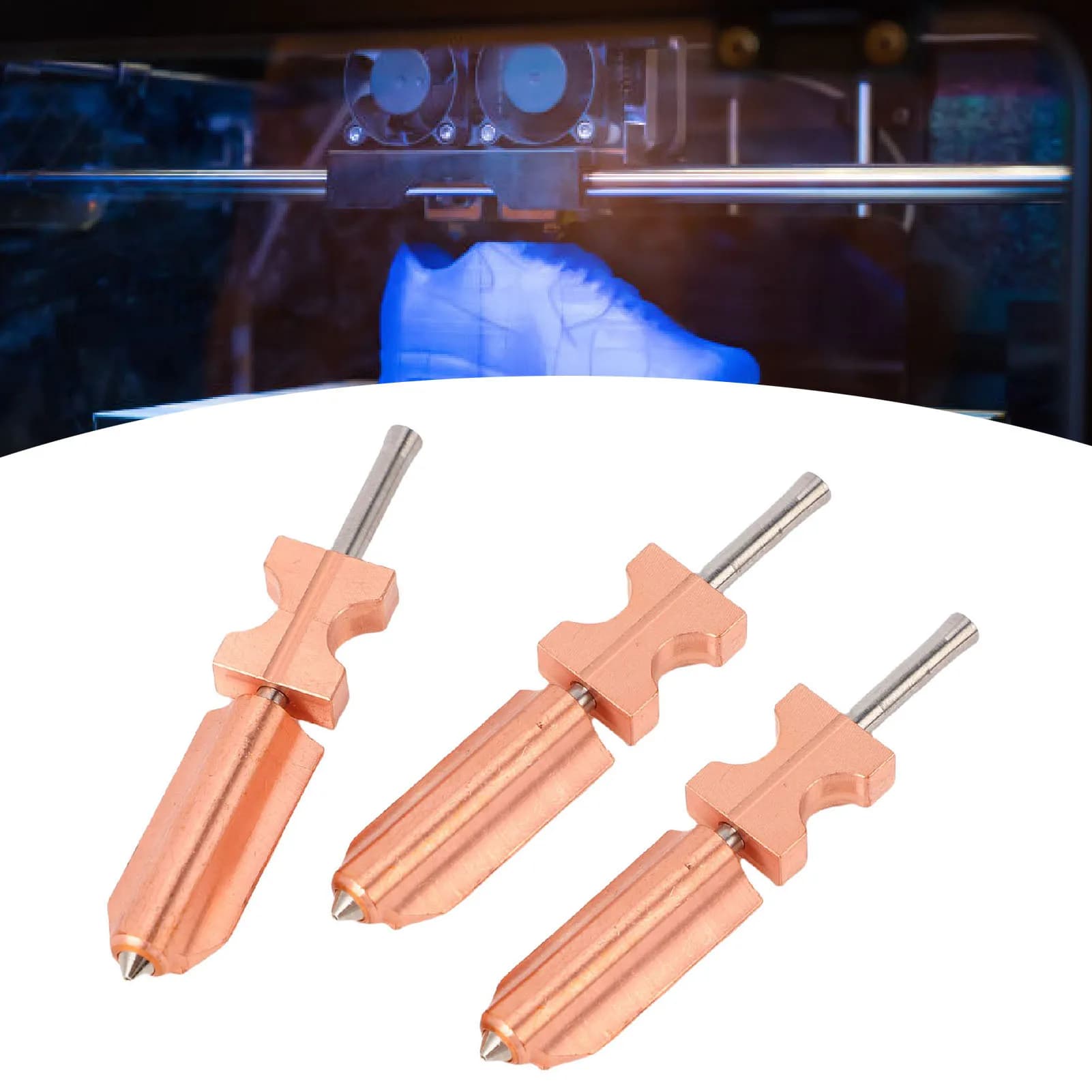 Set di 3 Ugelli Hotend Interamente in Metallo Migliorati per Stampante 3D FlashForge AD5X, 0.25mm 0.4mm 0.6mm, a Sgancio Rapido
