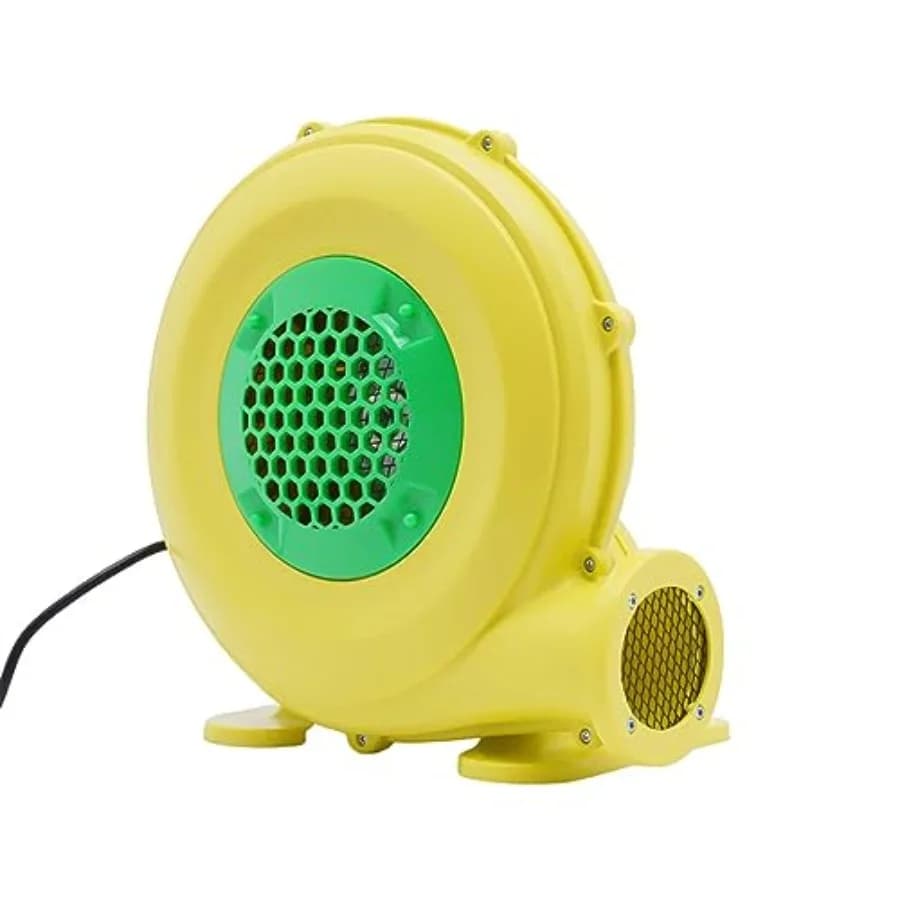 Soffiatore per Gonfiabili in PVC Resistente, Blu, 110V, Ventilatore Elettrico ad Alto Flusso per Case Gonfiabili