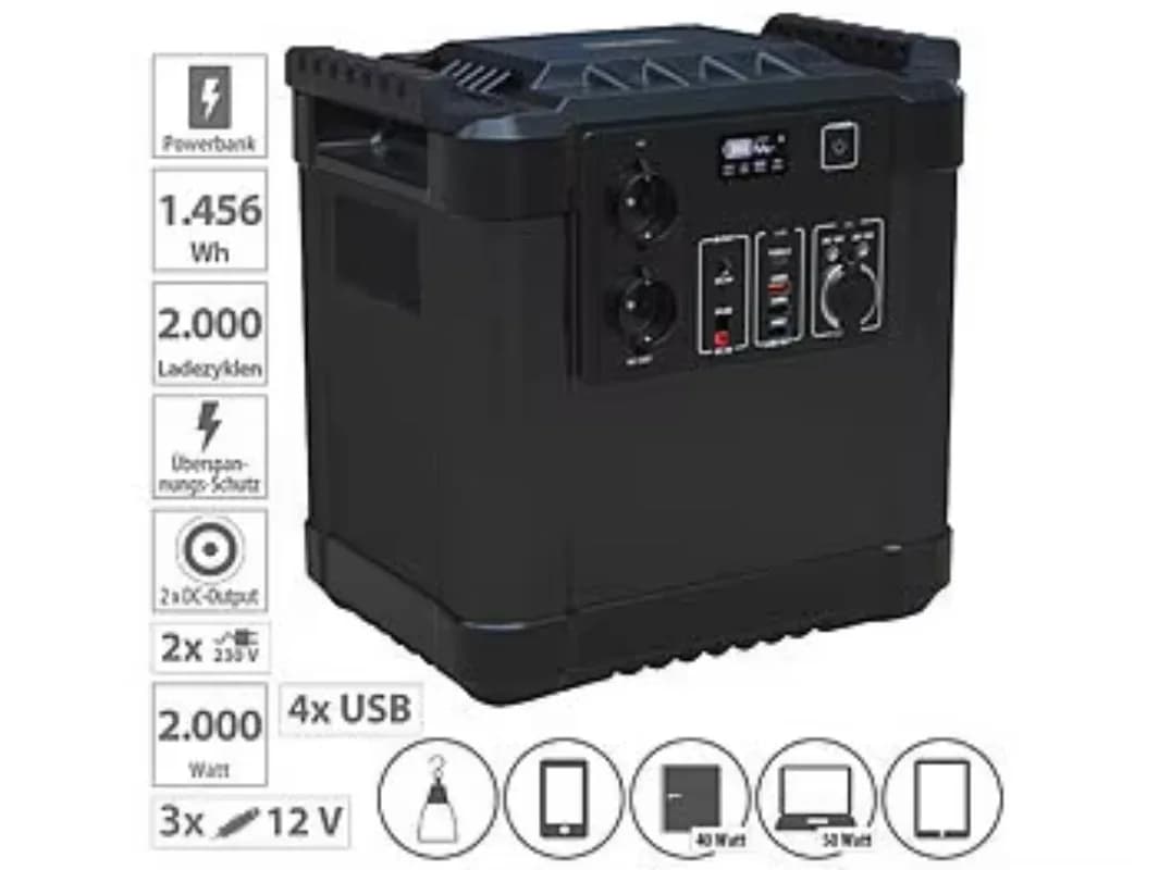 【Best-seller】Mini Caricatore Solare Portatile MPPT 500W/1000W, Batteria Esterna agli Ioni di Litio, Torcia, Avviatore d'Emergenza 110V/220V AC per Camper