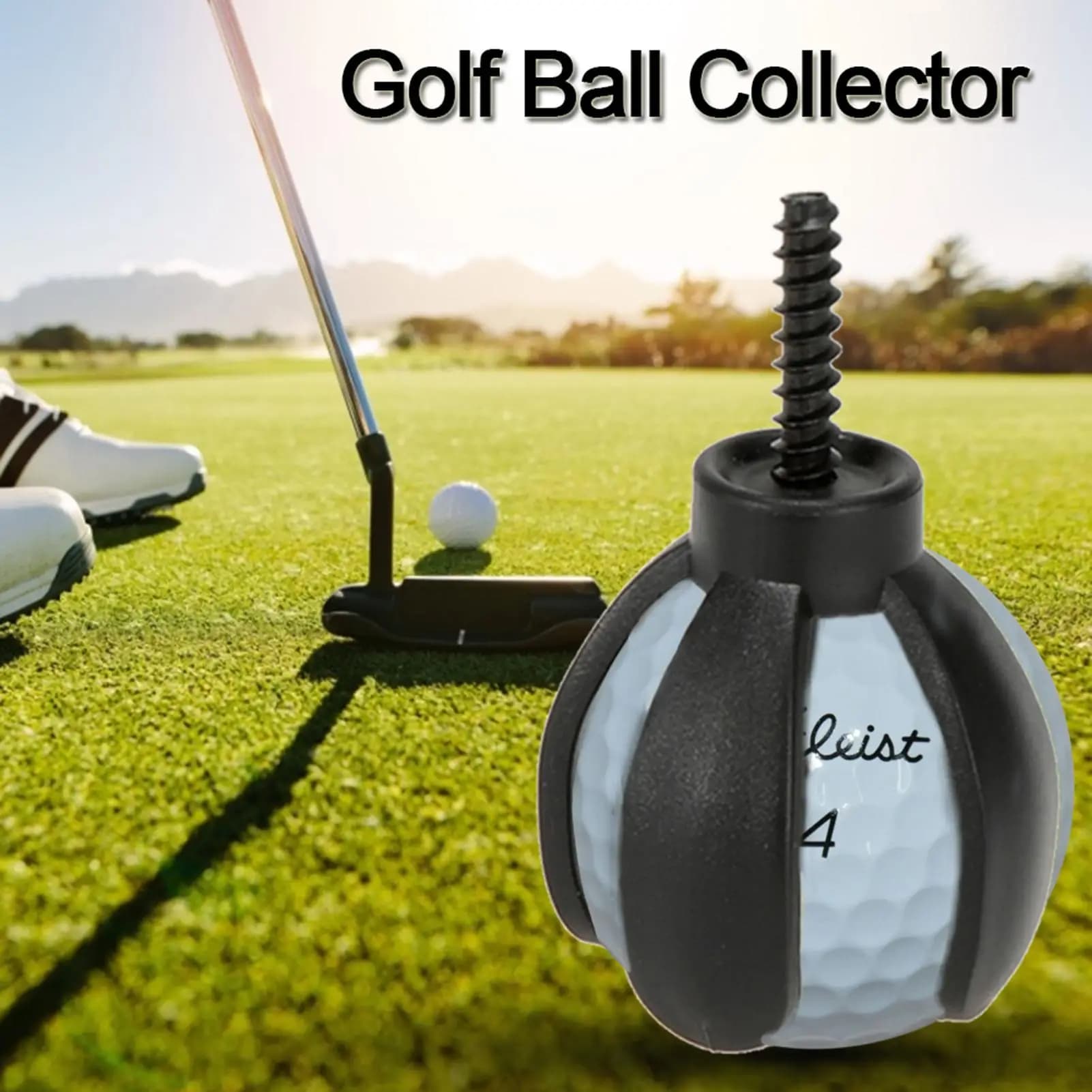Strumento per raccogliere palline da golf Strumento per raccogliere palline Retriever Grabber Artiglio Ventosa per presa Putter Accessori da golf professionali a 4 poli