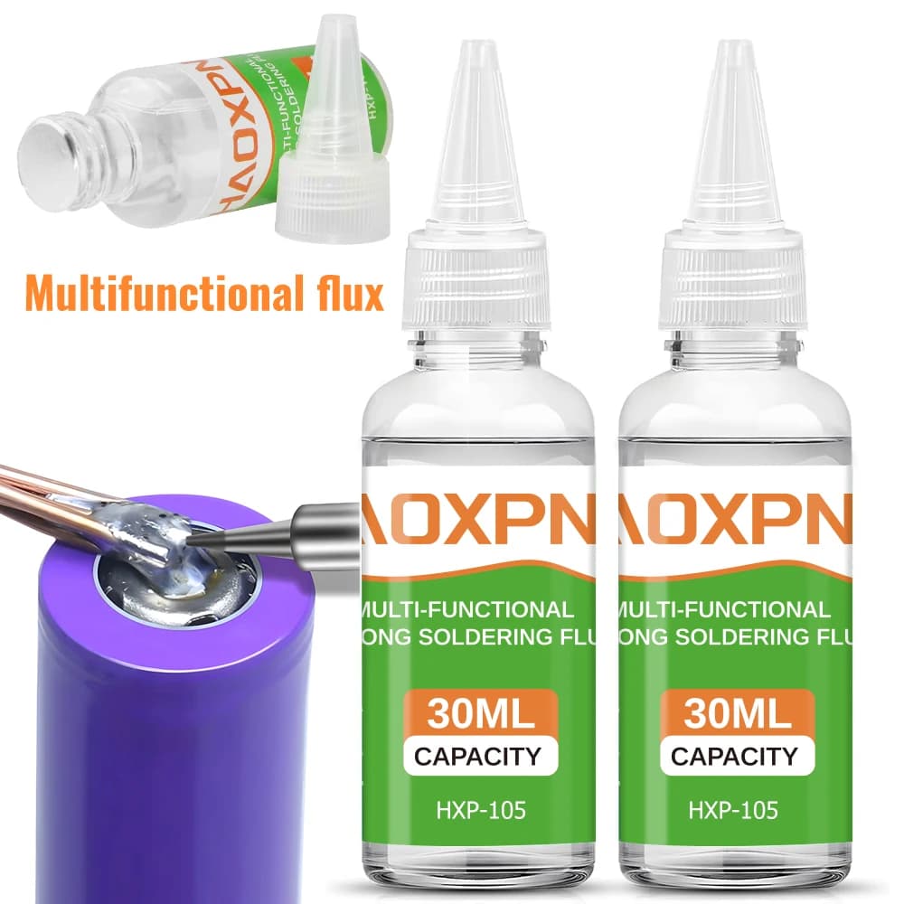 Liquid flux, multifunctional welding solder for metals such as stainless steel, copper, iron, nickel, and galvanized sheets.