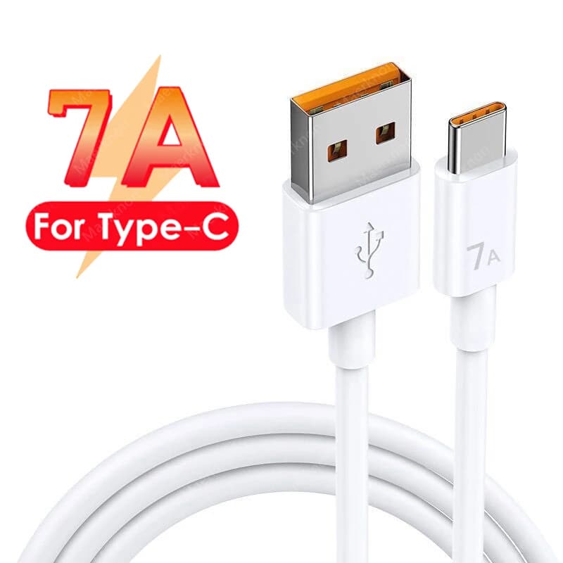 Cavo USB di tipo C da 100W 7A cavo di ricarica rapida per Huawei Mate 60 50 P60 Nova Xiaomi Honor Redmi POCO cavo dati per caricabatterie USB di tipo C