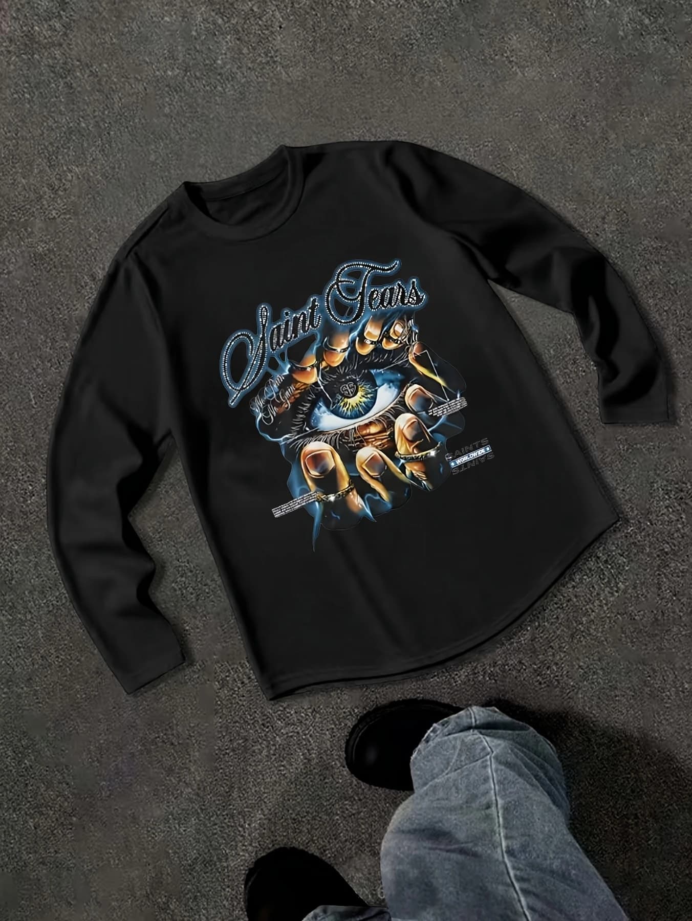 Men's Long Sleeve Printed T-Shirt, Regular Spring/Autumn Outdoor Sports Casual Long Sleeve Top