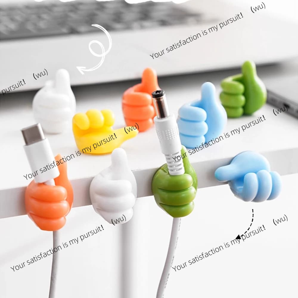 ​ Gancio per pollice da 10 pezzi - Clip adesive per organizer per cavi, senza gestione dei cavi da trapano per auto da camera da letto da scrivania, supporto per cavo riutilizzabile
