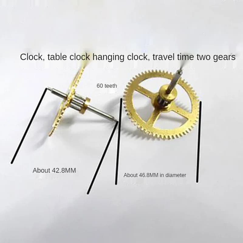 Meccanismo dell'orologio a pendolo Ruota dentata Vecchio movimento Parti di riparazione Tempo di viaggio Orologio da pavimento a 2 marce