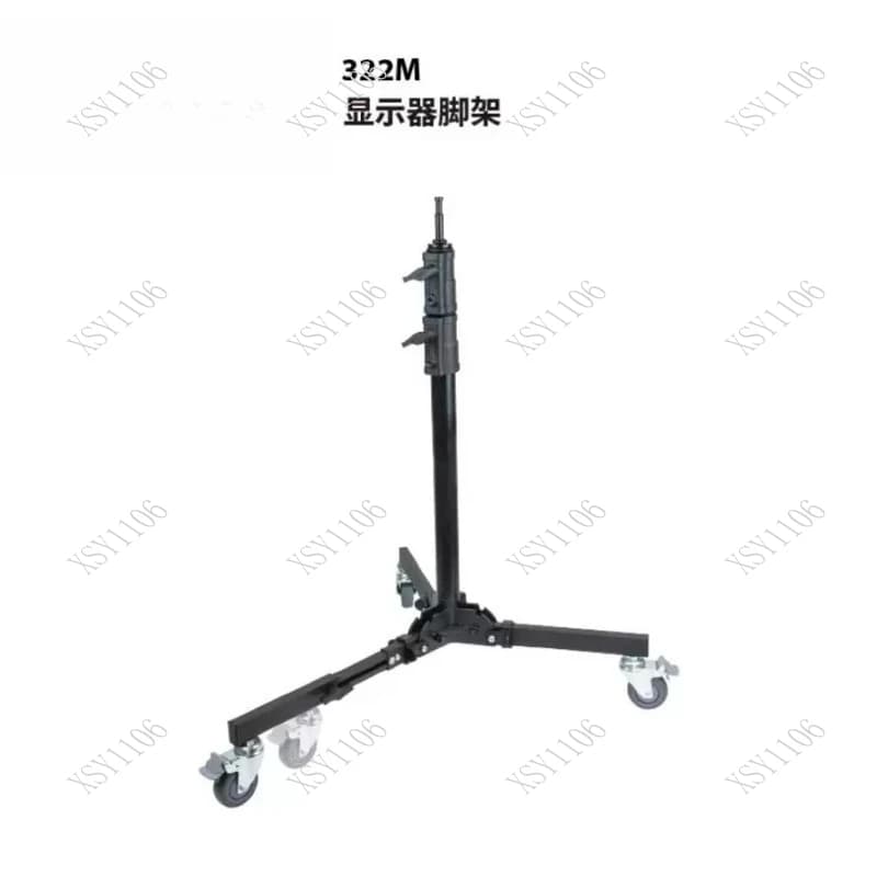 322M Monitor Tripod Stand Rolling Light Stand for Studio Video Photography