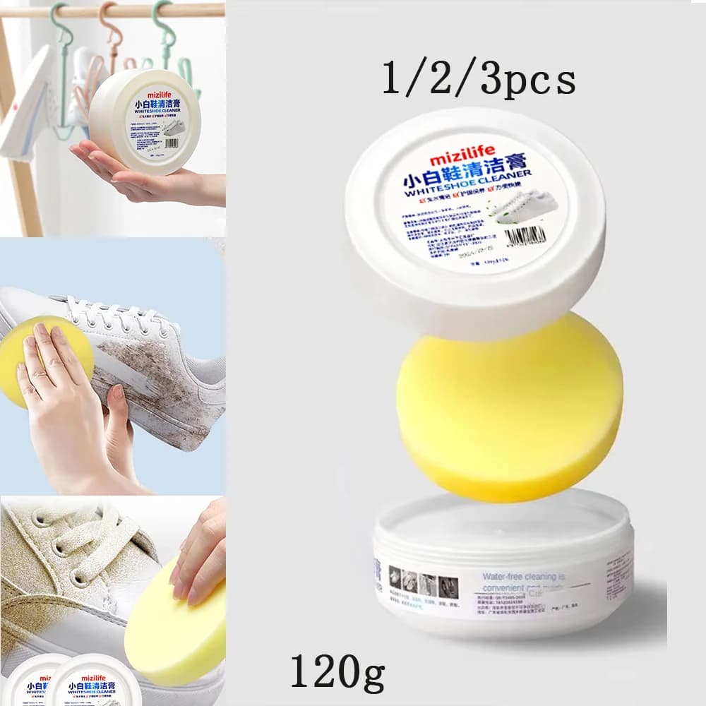 1/2/3 pezzi crema per la pulizia delle scarpe bianche con spugna multifunzionale senza lavaggio macchie di scarpe rimozione speciale kit di pulizia delle scarpe per la casa