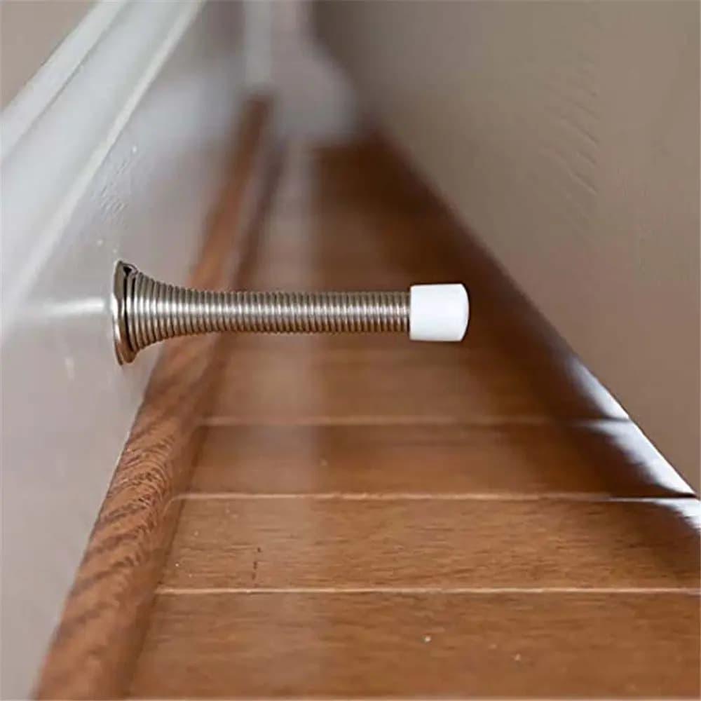 8.5*2.5 centimetri Primavera Fermaporta Anti-Collisione Cancellamento del Rumore Porta Crash Pad Protezione Della Parete Durevole Maniglia In Metallo guardia tappo