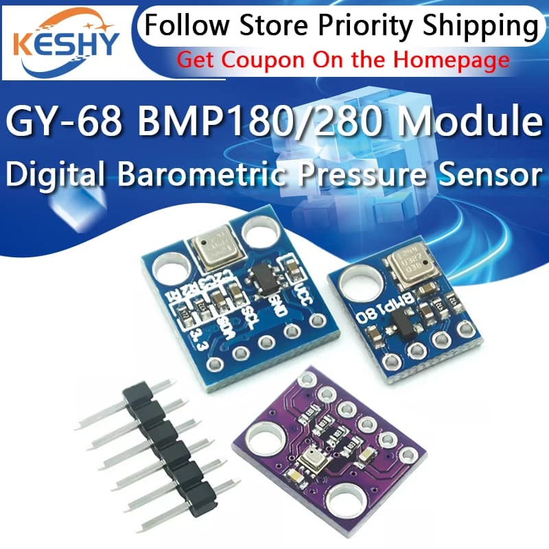 1-10PCS GY-68 BMP180 BMP280 Modulo sensore di pressione barometrica digitale per Arduino