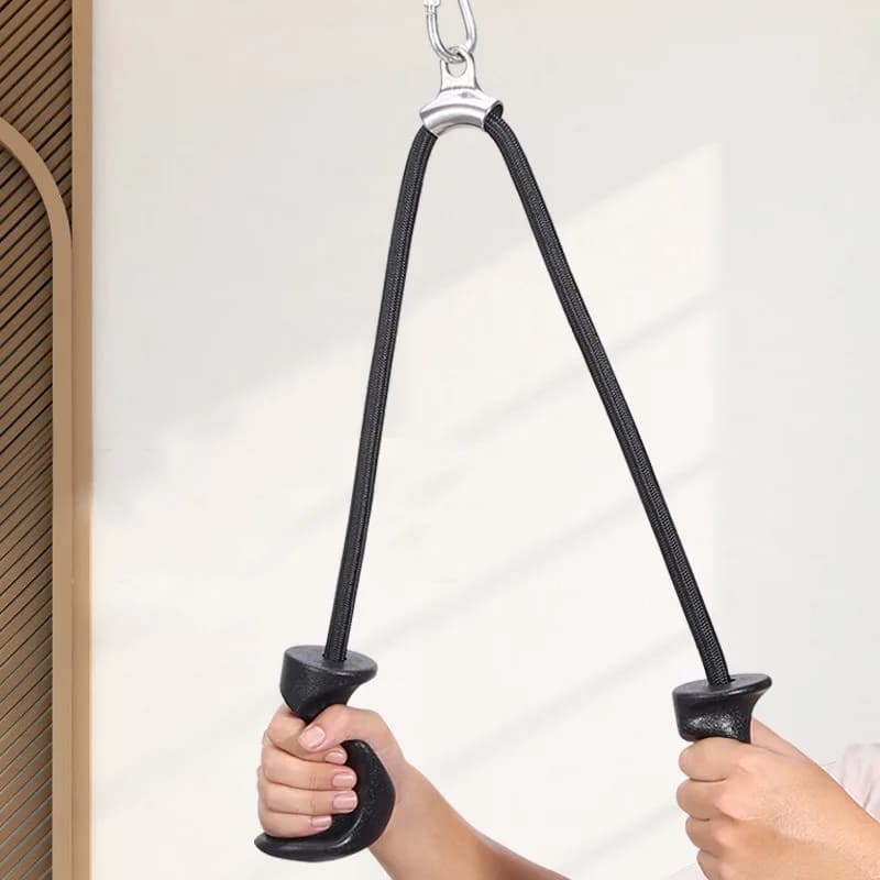 Ergonomic Triceps Rope,Easy To Grip,Non-Slip,Heavy Duty Pull Down Handle,DIY Pulley Cable Attachment, Upgraded Natural Rubber