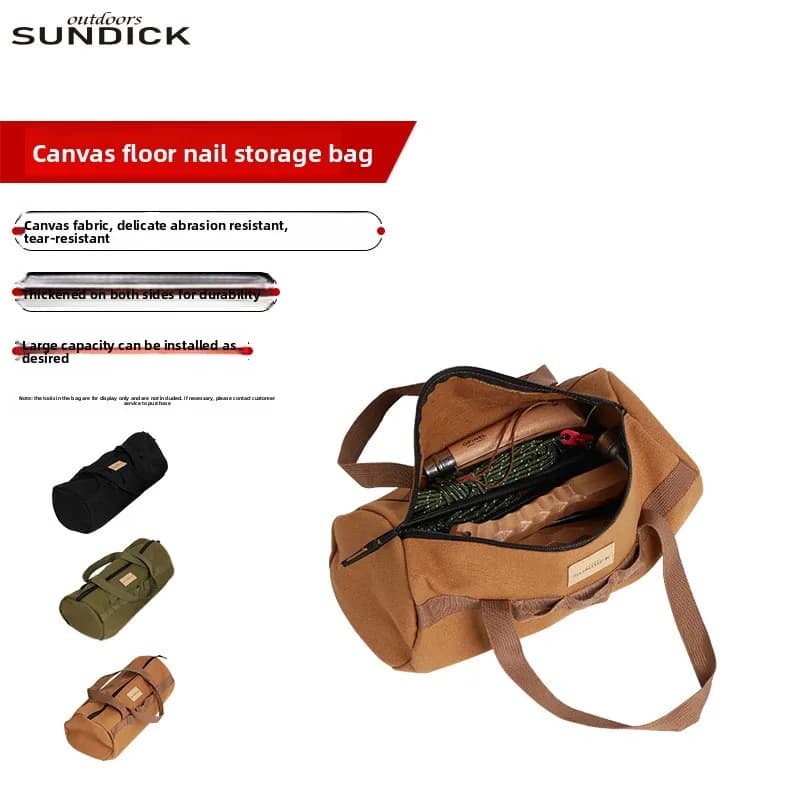Bag to store floor nails for camping tent