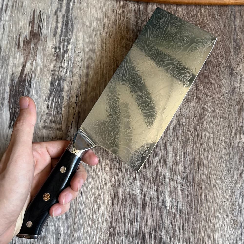7.3 inch slicing knife Damascus steel blade 67 layers Manico G10 Sharp Chef Vegetable cutting Mannaia Cooking knife for meat Tools