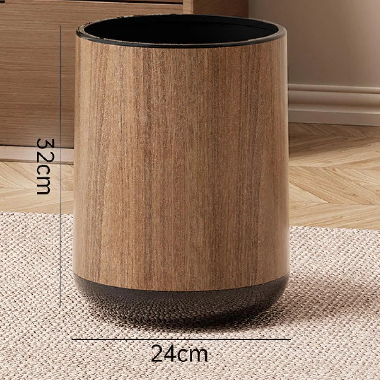 Cestino per Rifiuti da 15L per Bagno, Cucina, Studio, Camera da Letto, Asilo, Ufficio, Interni ed Esterni, Dormitorio