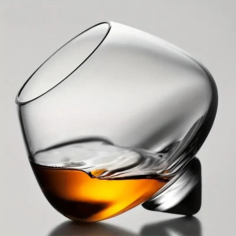 250ml Bicchieri da whisky Pancia Birra Bicchiere rotante Vino rosso Spinning Whisky Rolling Liquore Brandy Scuotendo Tazza Home Rock Bar Decor