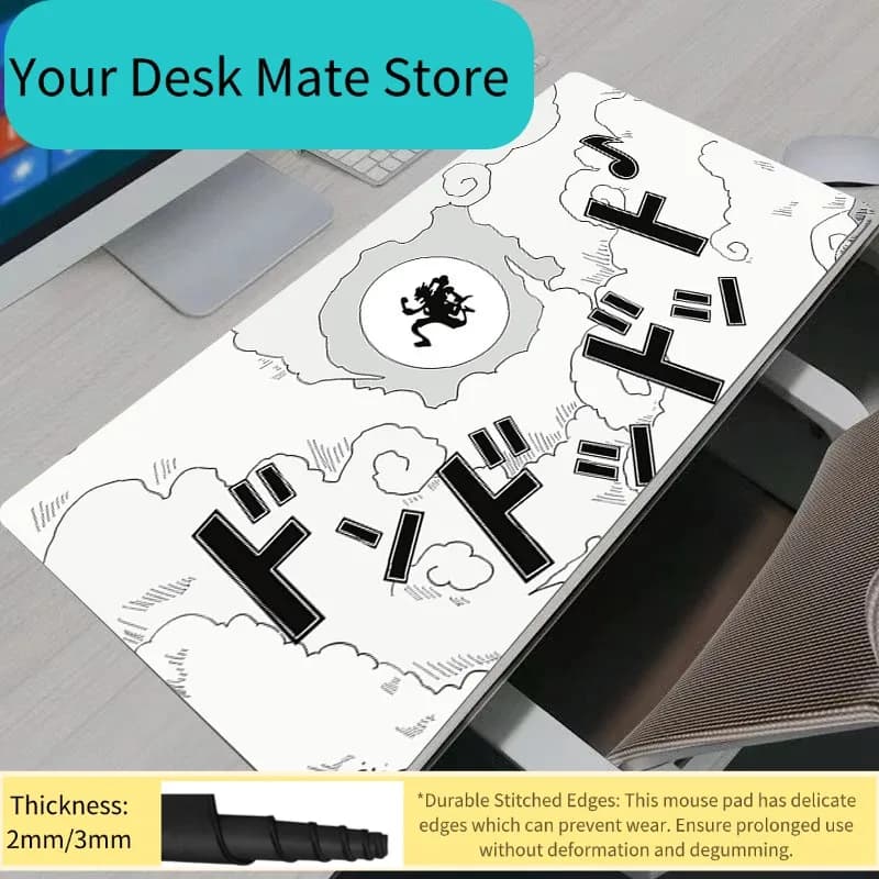Tappetino per Mouse Computer Laptop Anime Tastiera Mousepad Tappetini per Mouse Gamer Decorazione One Piece Luffy Tappetino da Scrivania