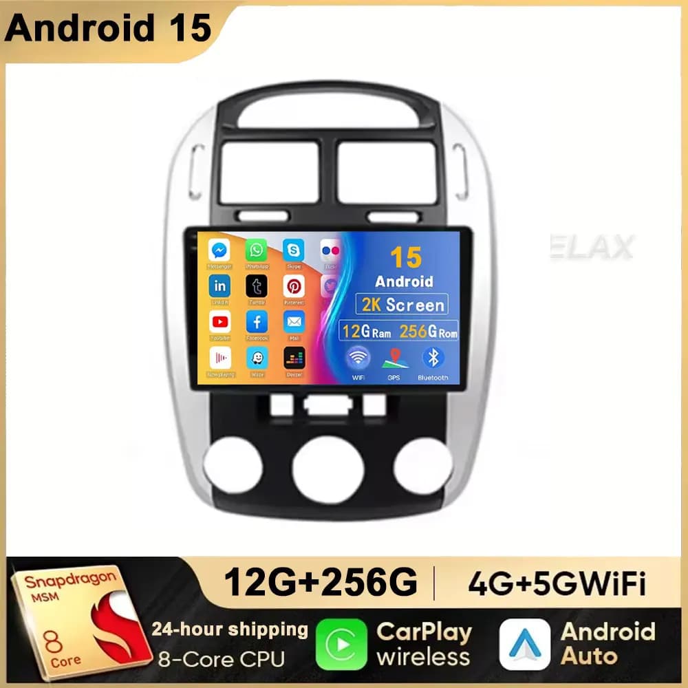 Per Kia Cerato 2004 2005 2006 2007 2008 WIFI Car VideoPlayerRadio Android Multimedia Octa-Core Carplay Bluetooth