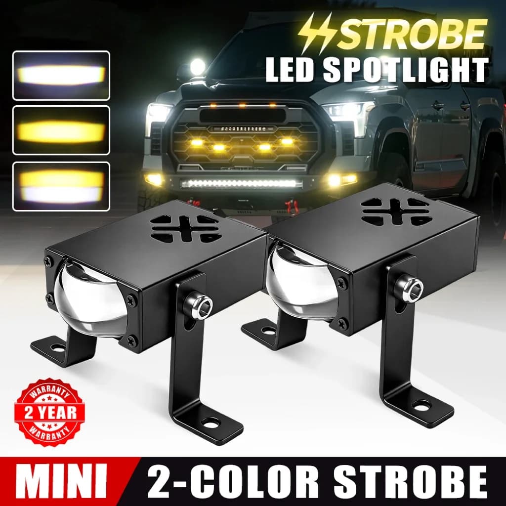 Fari fendinebbia a LED HAOLIDE da 3 pollici, mini, ultrasottili, con lenti a proiettore, luci ausiliarie 3000K 6500K per auto e fuoristrada