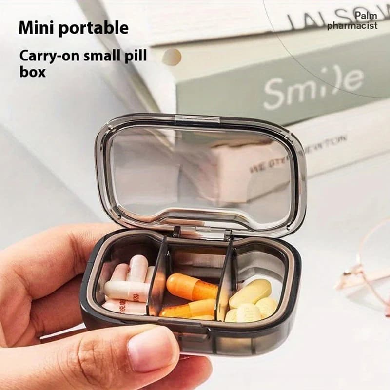 Drug Storage Box Pills Dispenser Pill Organizer Tablet Pillbox Case Container Portable mini pill case 1/2/3Pc Medicine Pills Box