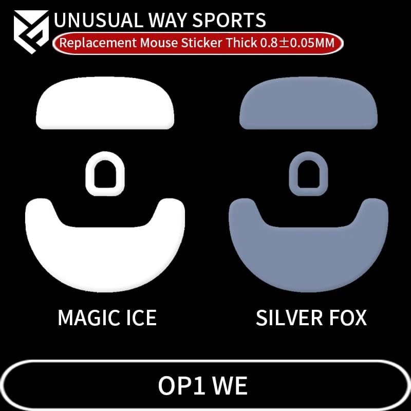 InsolitoWaySports Mouse Pattini Piedi ENDGAME GEAR OP1 WE 8K 4K Superficie curvata PTFE Anti collasso Magic Ice Pink Black Silver Fox