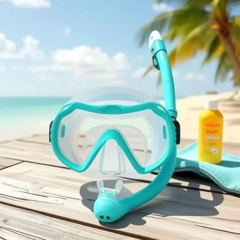 Maschera subacquea professionale all'ingrosso con telaio grande in silicone morbido e set snorkel per uomo e donna, attrezzatura per immersioni e snorkeling
