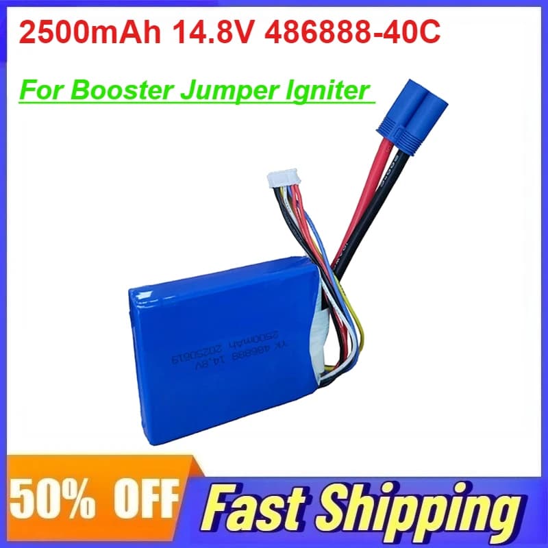 3 Batterie per Avviatore d'Emergenza 2500mAh 14.8V 486888-40C, Batteria Ricaricabile Li-Polimero per Auto