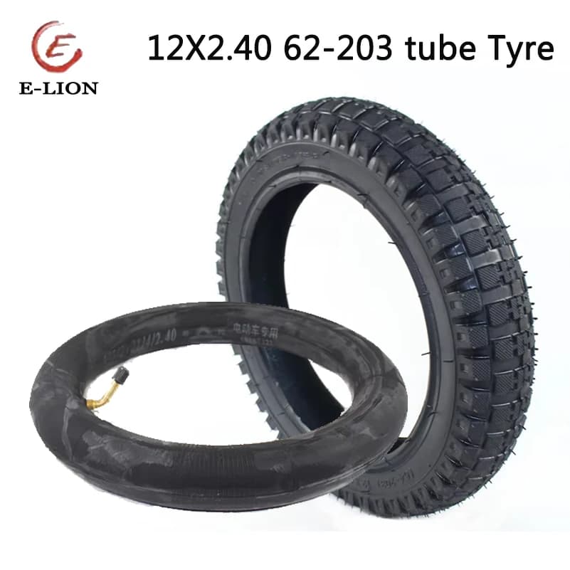 Pneumatici e camere d'aria 12X2.40 62-203 di alta qualità adatti per tricicli elettrici, biciclette elettriche, ruote per biciclette in pollici