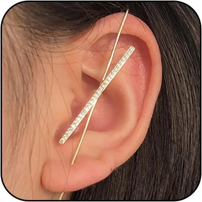 Orecchini a Gancio da Donna, Orecchini a Serpentina Boho, Ear Cuff e Orecchini Avvolgenti, Orecchini a Gancio Helix Argento