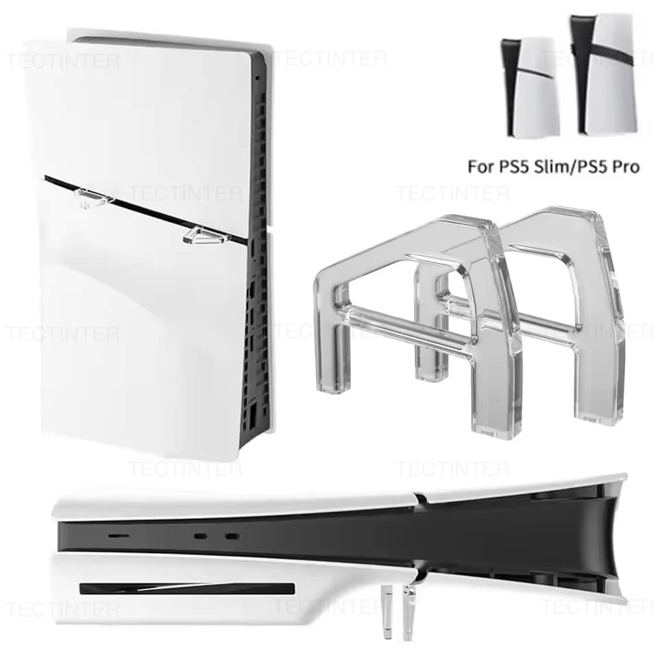 Supporto orizzontale per PS5 Slim/Pro Base Supporto acrilico trasparente Supporto di archiviazione per accessori da gioco PlayStation5 Slim