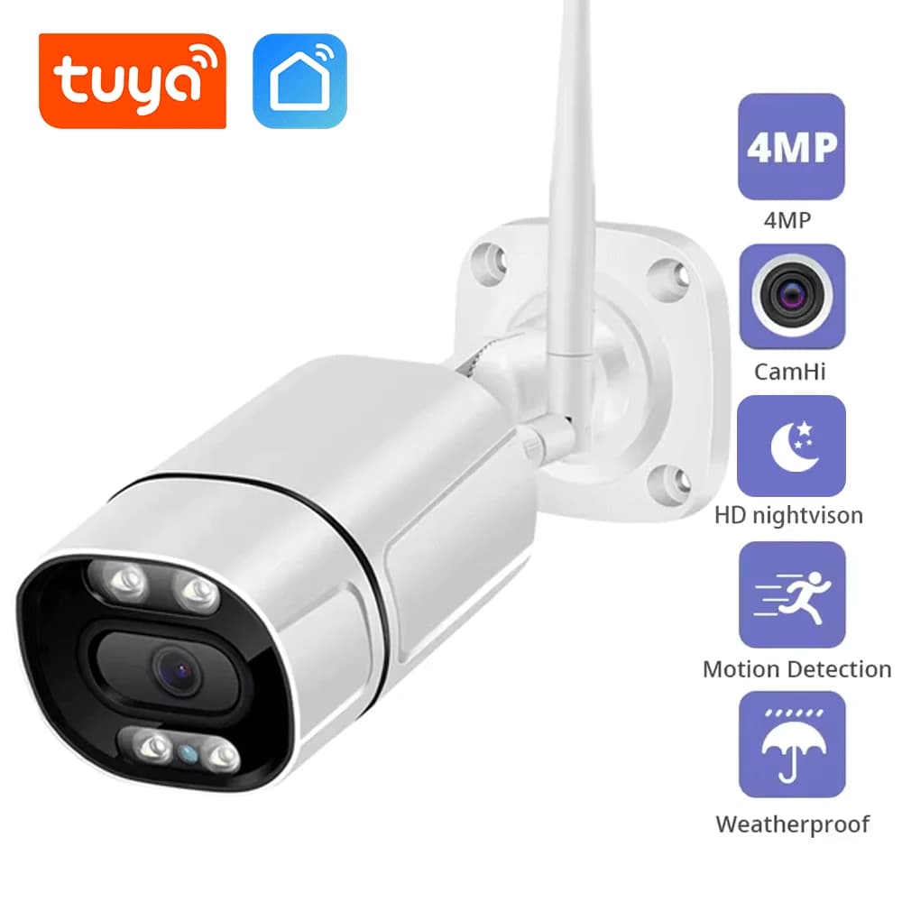 Tuya 5MP 1080P Telecamera IP WiFi esterno Sicurezza domestica Sorveglianza wireless Proiettile Video IP impermeabile Visione notturna HD Camara