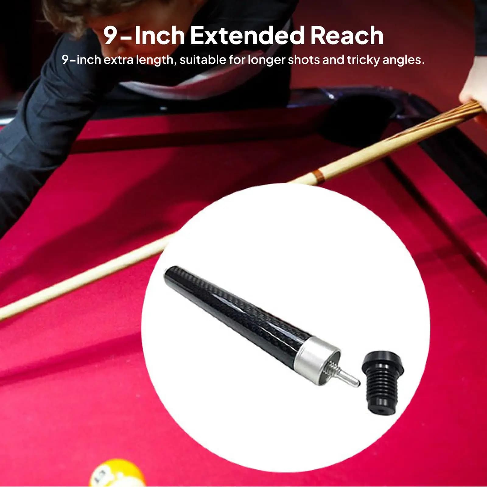 Aluminum Alloy Pool Cue Extender Lightweight Repair Extension Rod for Professional Billiards Accessories
