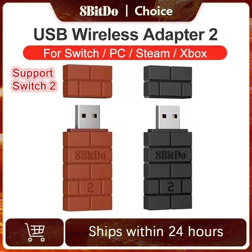 8Bitdo Adattatore Bluetooth USB RR Wireless per Switch Windows Mac Raspberry Pi Switch 2 Lite Supporto OLED PS3 PS4 PS5 Controller