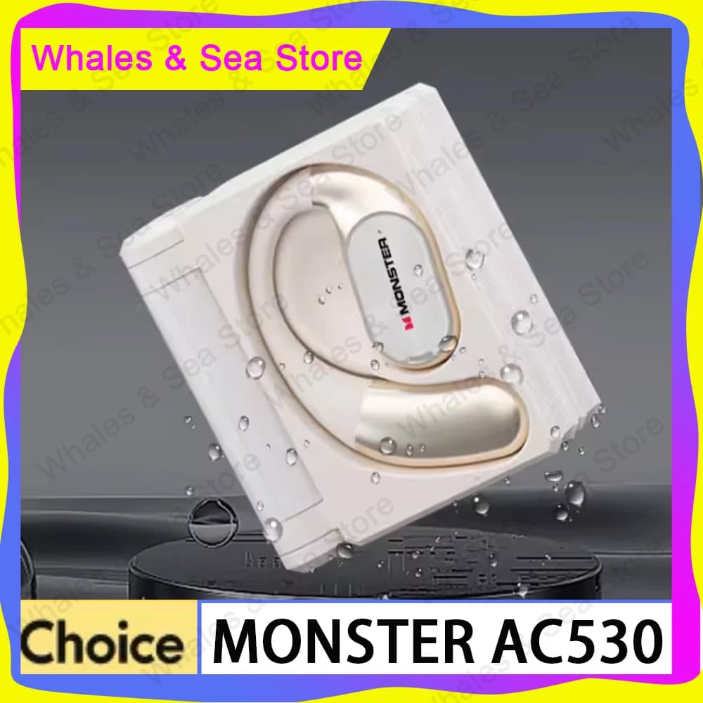 MONSTER AC530 Bluetooth wireless earphones Bone conduction Hanging Ear Not in the ear Double folding Sports ear Durables