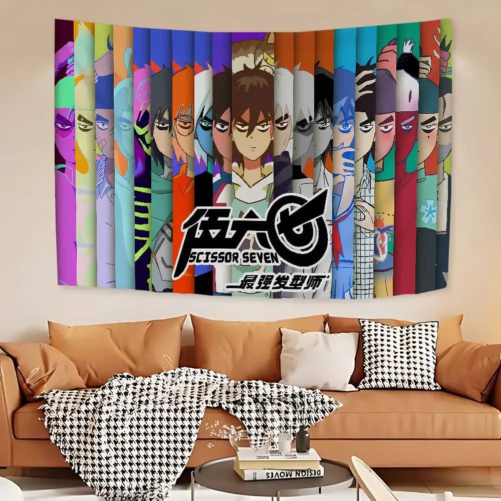 S-Scissor S-Seven Hanging Bohemian Tapestry Hanging Tarot Hippie Wall Rugs Dorm Japanese Tapestry