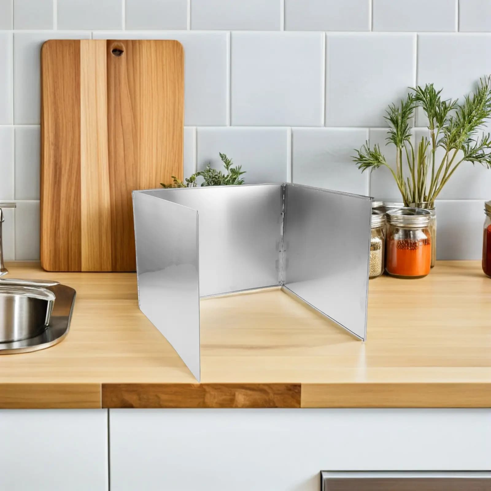 Stainless Steel Stove Covers, Kitchen Protection, Anti-fat Screen for Panels