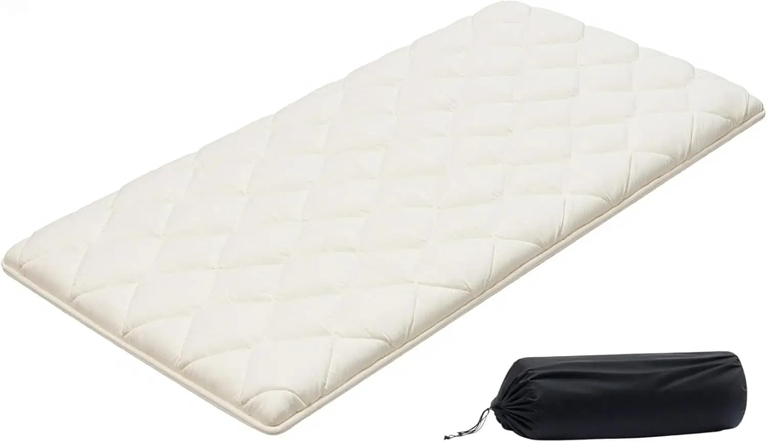 Materasso futon giapponese VEVOR a 9 strati, materasso tatami doppio spesso 2,5 pollici, materasso pieghevole arrotolabile per dormire con borsa portaoggetti, Port